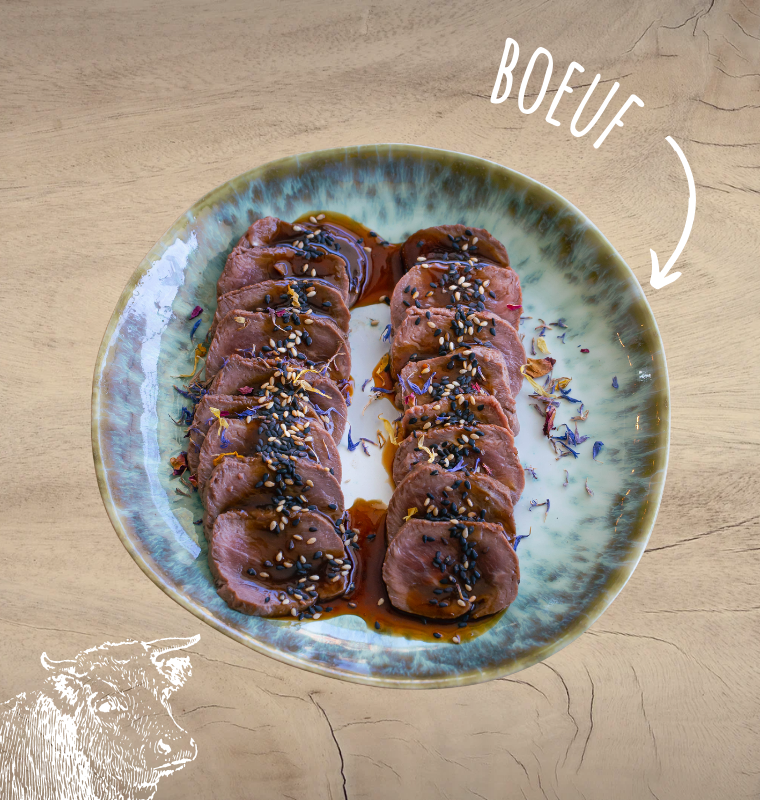 Tataki of beef teriyaki