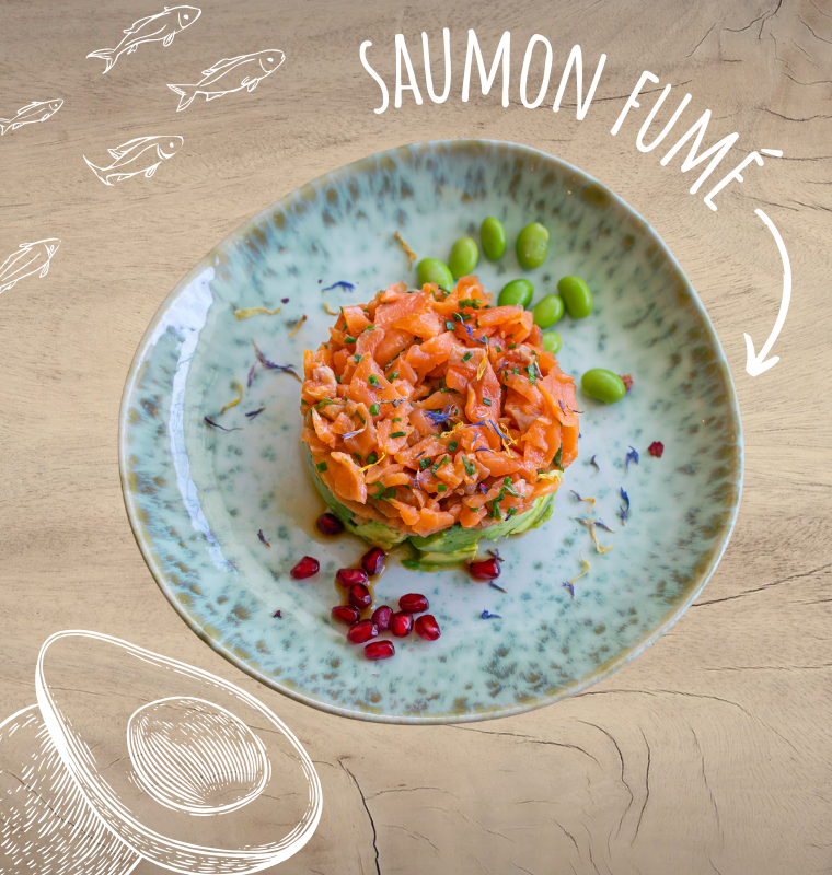 Smoked salmon tartare